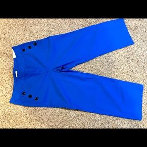LOFT Wide Leg Crop Pant- Royal Blue